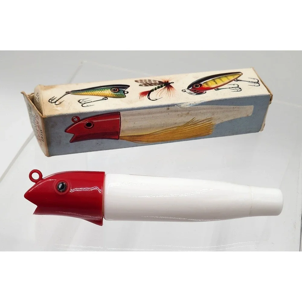 Avon Sure Catch Fishing Lure After Shave Wild Country 1oz Red White Vintage Box